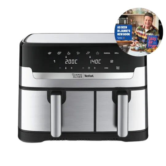Tefal 8.3L Dual Drawer Air Fryer - Stainless Steel | EY90JDG0
