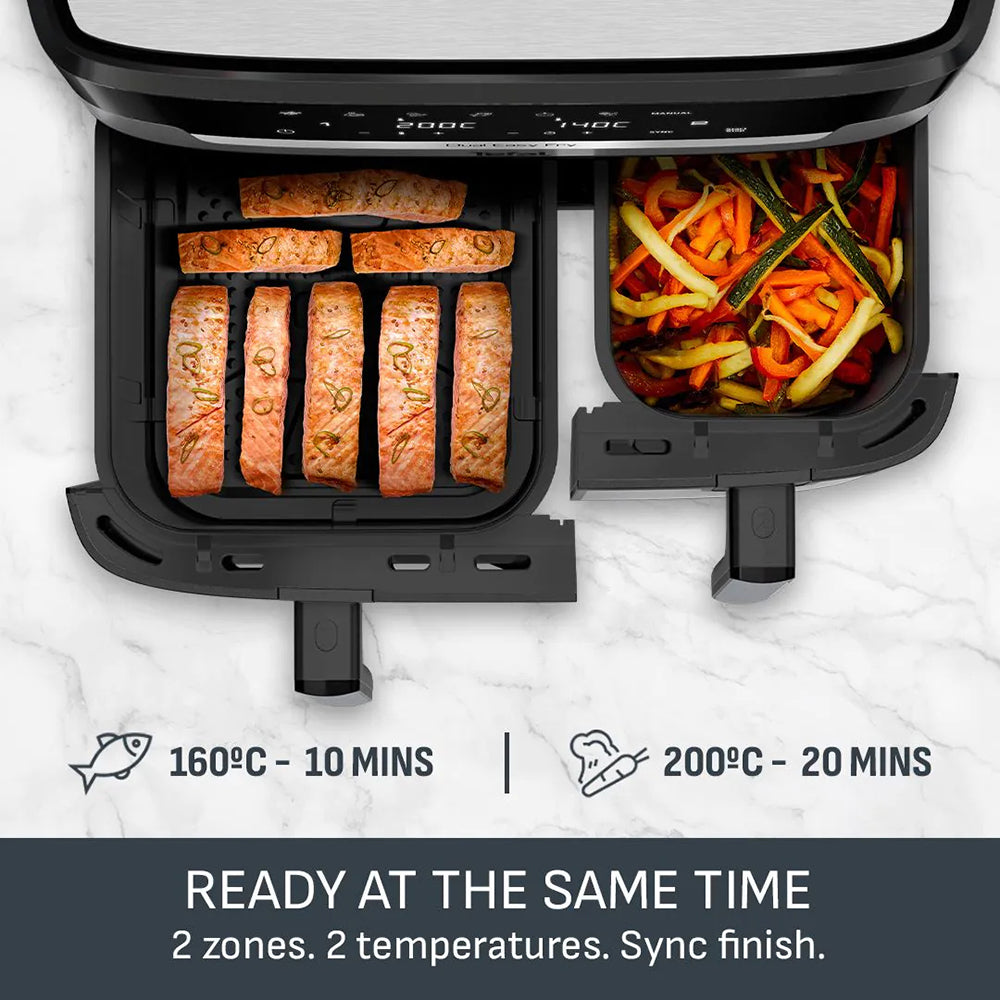 Tefal Easy Fry Dual XXL 11L Air Fryer - Stainless Steel | EY942DG1 from Tefal - DID Electrical