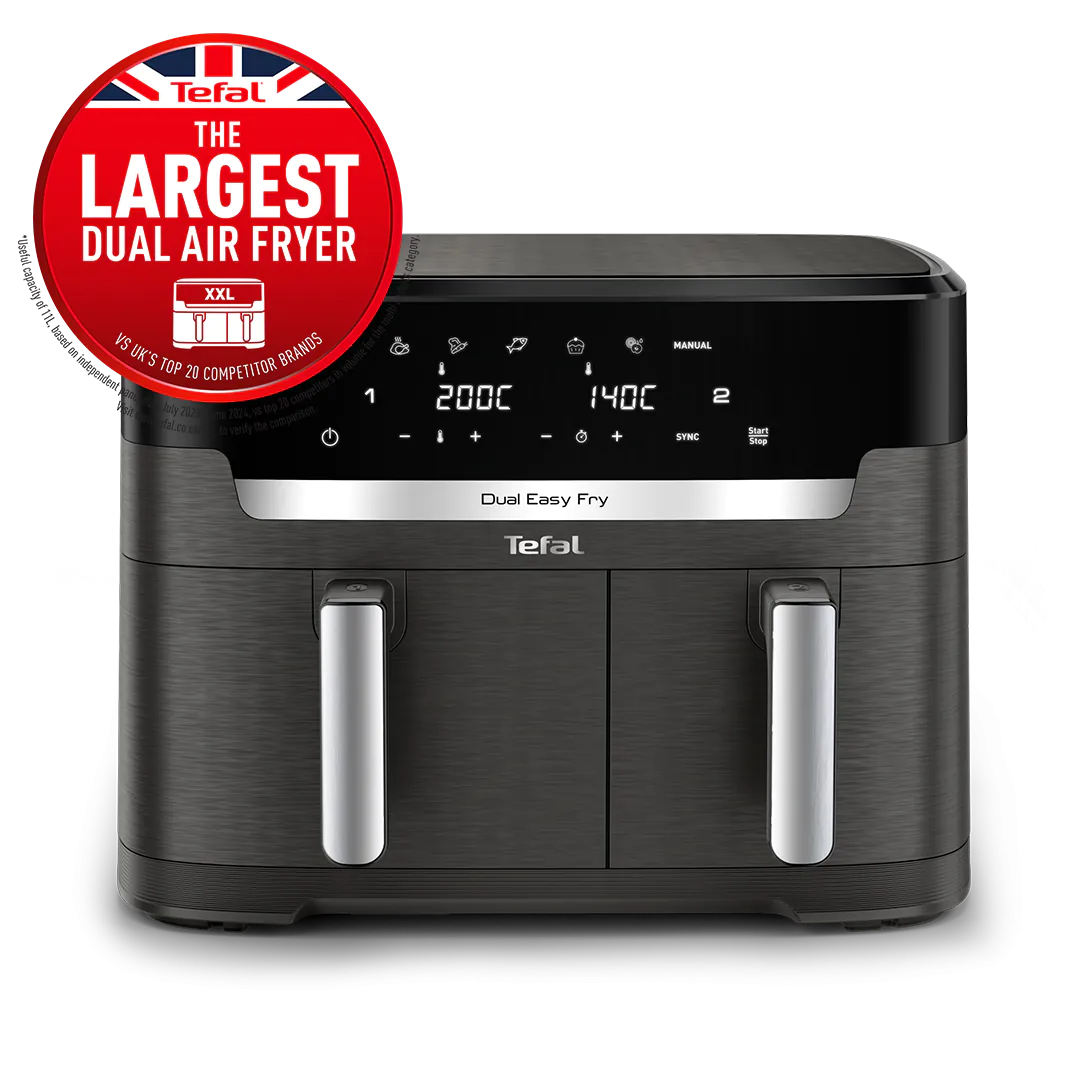 Tefal Easy Fry Dual XXL 11L Air Fryer - Coal Grey | EY942HG0 from Tefal - DID Electrical