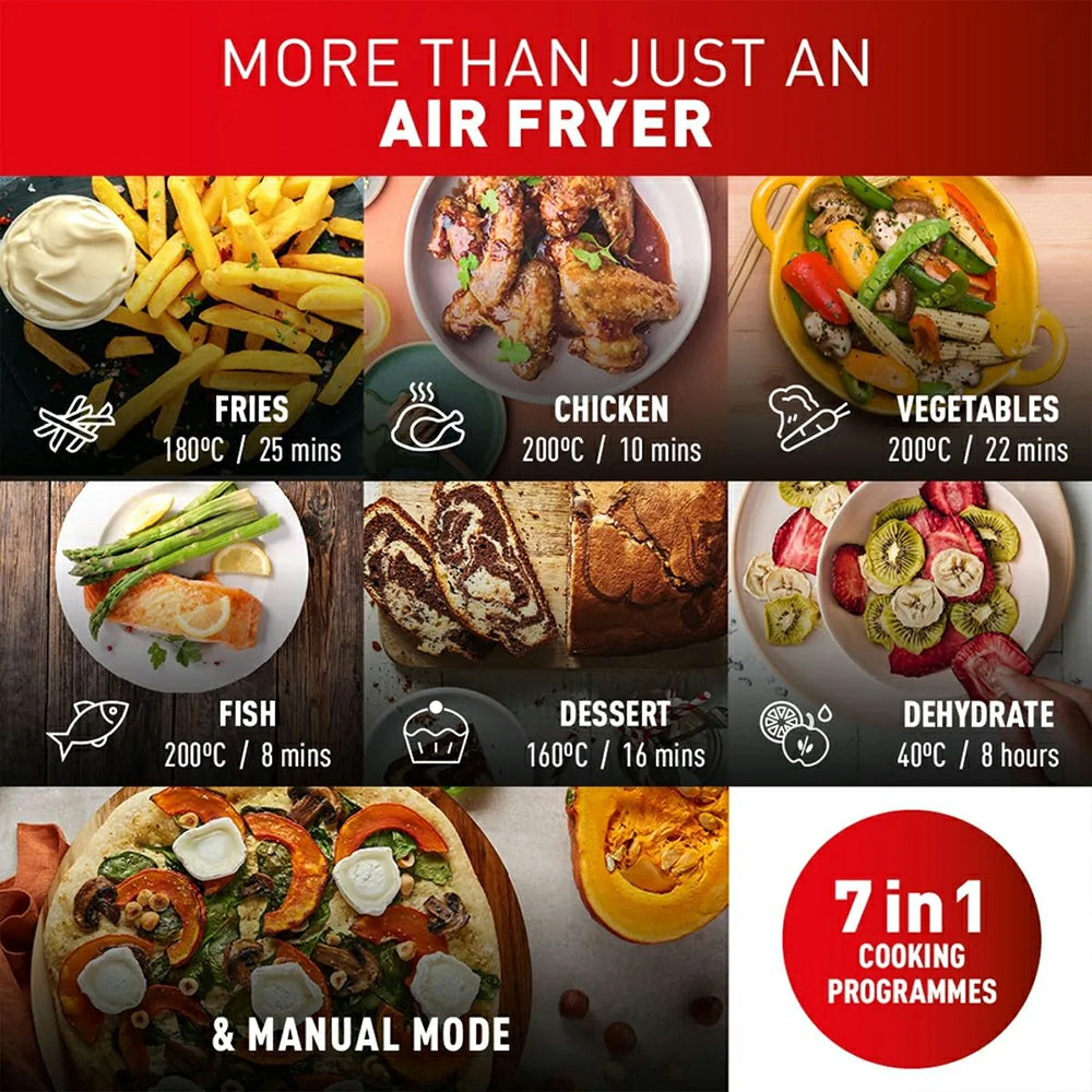 Tefal Easy Fry Dual XXL 11L Air Fryer - Coal Grey | EY942HG0 from Tefal - DID Electrical
