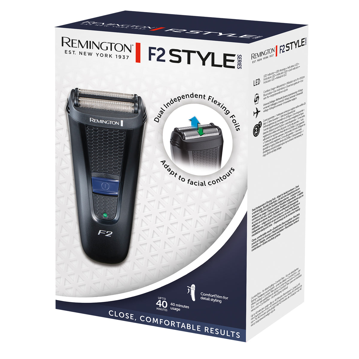 Remington F2 Style Series Foil Shaver - Black | F2002