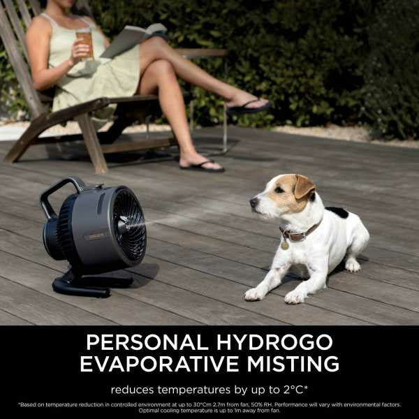 Shark FlexBreeze HydroGo Misting Fan - Charcoal | FA050UK from Shark - DID Electrical