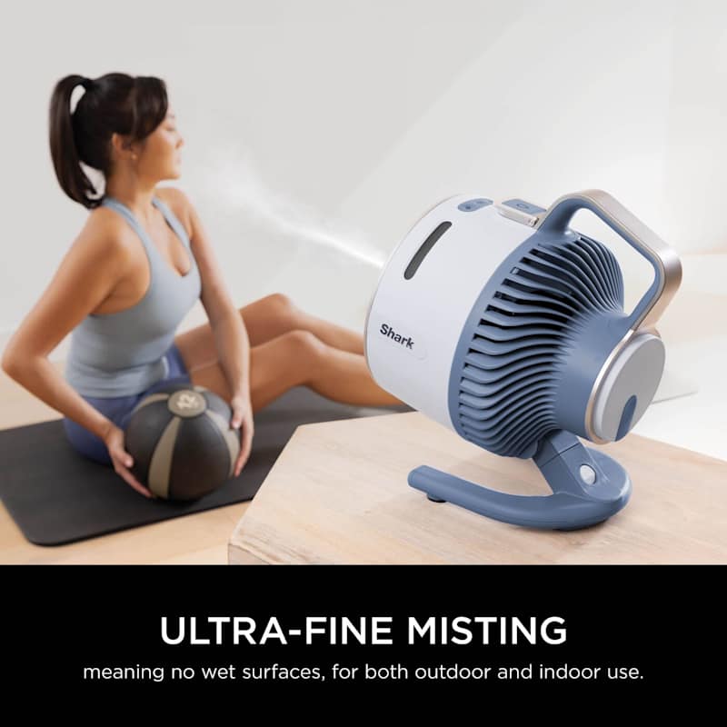 Shark FlexBreeze HydroGo Misting Fan - Glacier Blue | FA050UKBL
