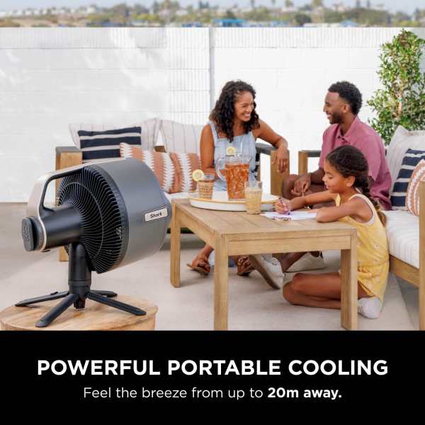 Shark FlexBreeze Pro Indoor & Outdoor Mist Fan - Charcoal Grey | FA300UK from Shark - DID Electrical