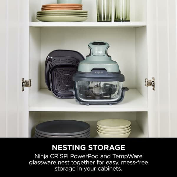Ninja CRISPi 4-in-1 Portable Glass Air Fryer - Sage | FN101UKSG from Ninja - DID Electrical
