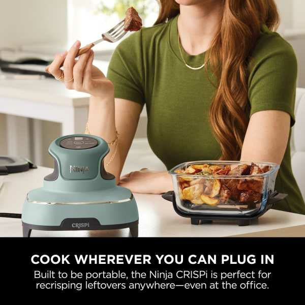 Ninja CRISPi 4-in-1 Portable Glass Air Fryer - Sage | FN101UKSG from Ninja - DID Electrical