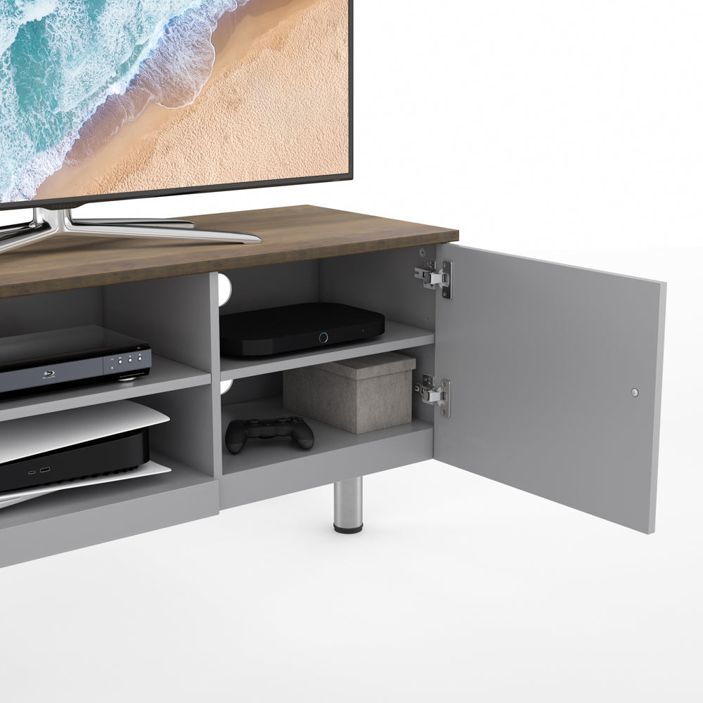 AVF Whitesands TV Stand for 60" TV - Satin Grey | FS1200WSSG from AVF - DID Electrical