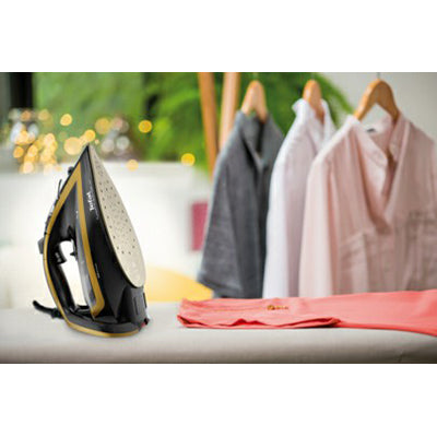 Tefal FV5696 Ultimate Turbo Pro Anti-Scale Steam Iron - Black &amp; Gold | FV5696G1 from Tefal - DID Electrical