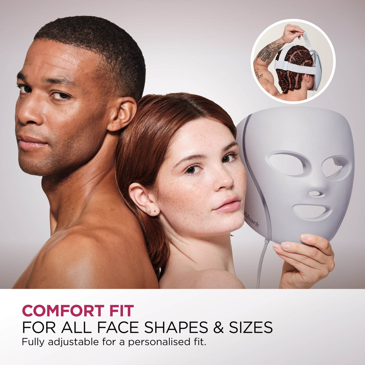 Shark CryoGlow Under-Eye Cooling & LED Face Mask - Blue Frost | FW312IE