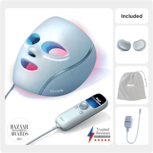 Shark CryoGlow Under-Eye Cooling & LED Face Mask - Blue Frost | FW312IE