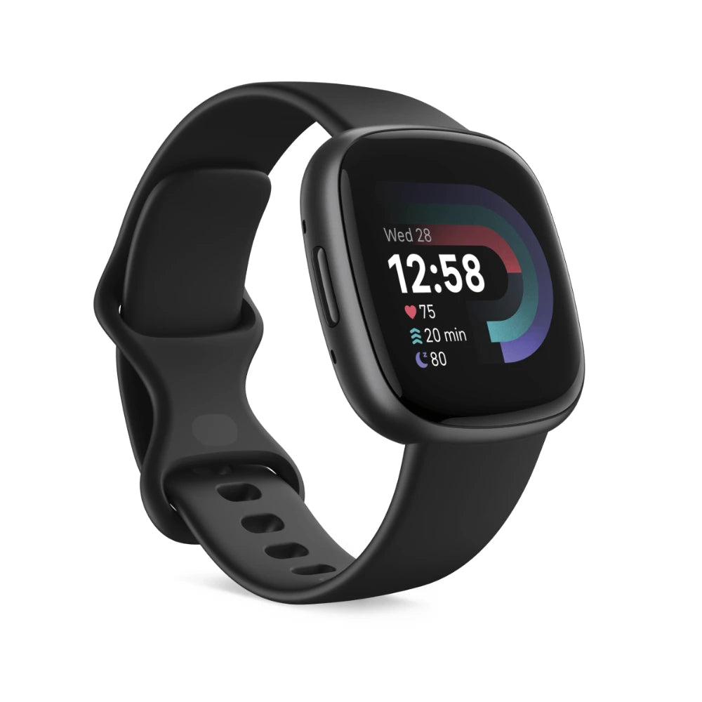 Fitbit Versa 4 Health & Fitness Smart Watch - Black & Graphite | 79-FB523BKBK from Fitbit - DID Electrical