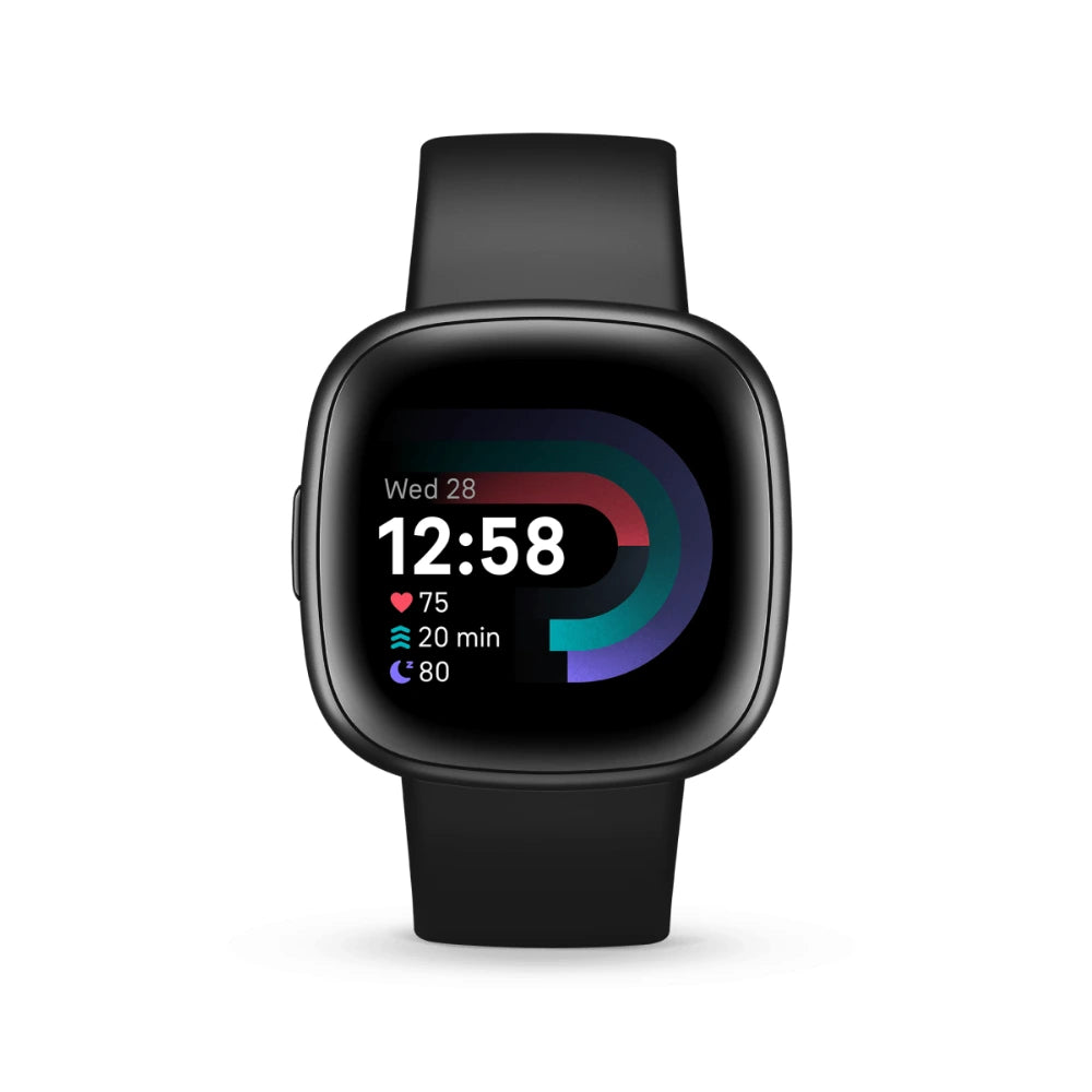 Fitbit Versa 4 Health & Fitness Smart Watch - Black & Graphite | 79-FB523BKBK from Fitbit - DID Electrical