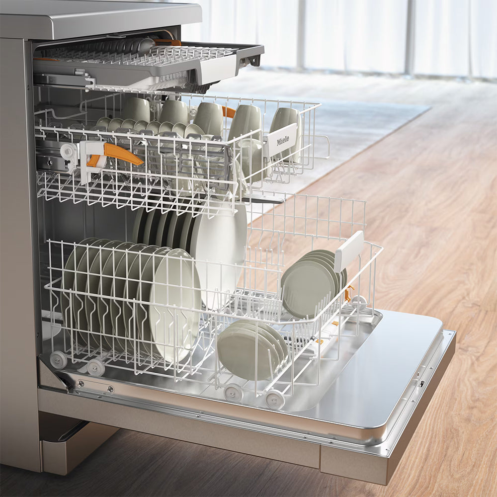 Miele Front Active Plus 60CM Freestanding Standard Dishwasher - Clean Steel | G 5811 SC S/S from Miele - DID Electrical