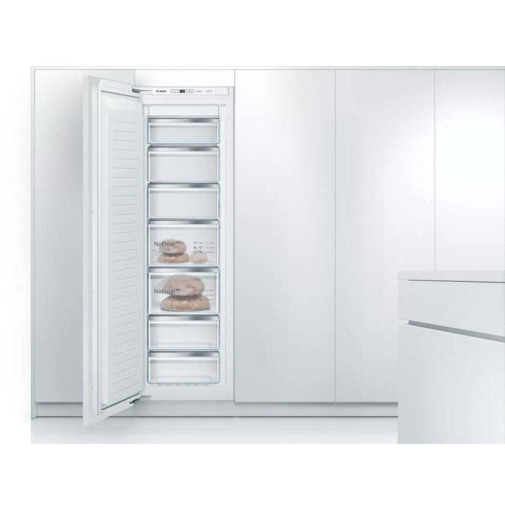 Bosch Serie 6 212L NoFrost Built-in Freezer - White | GIN81AEF0G from Bosch - DID Electrical