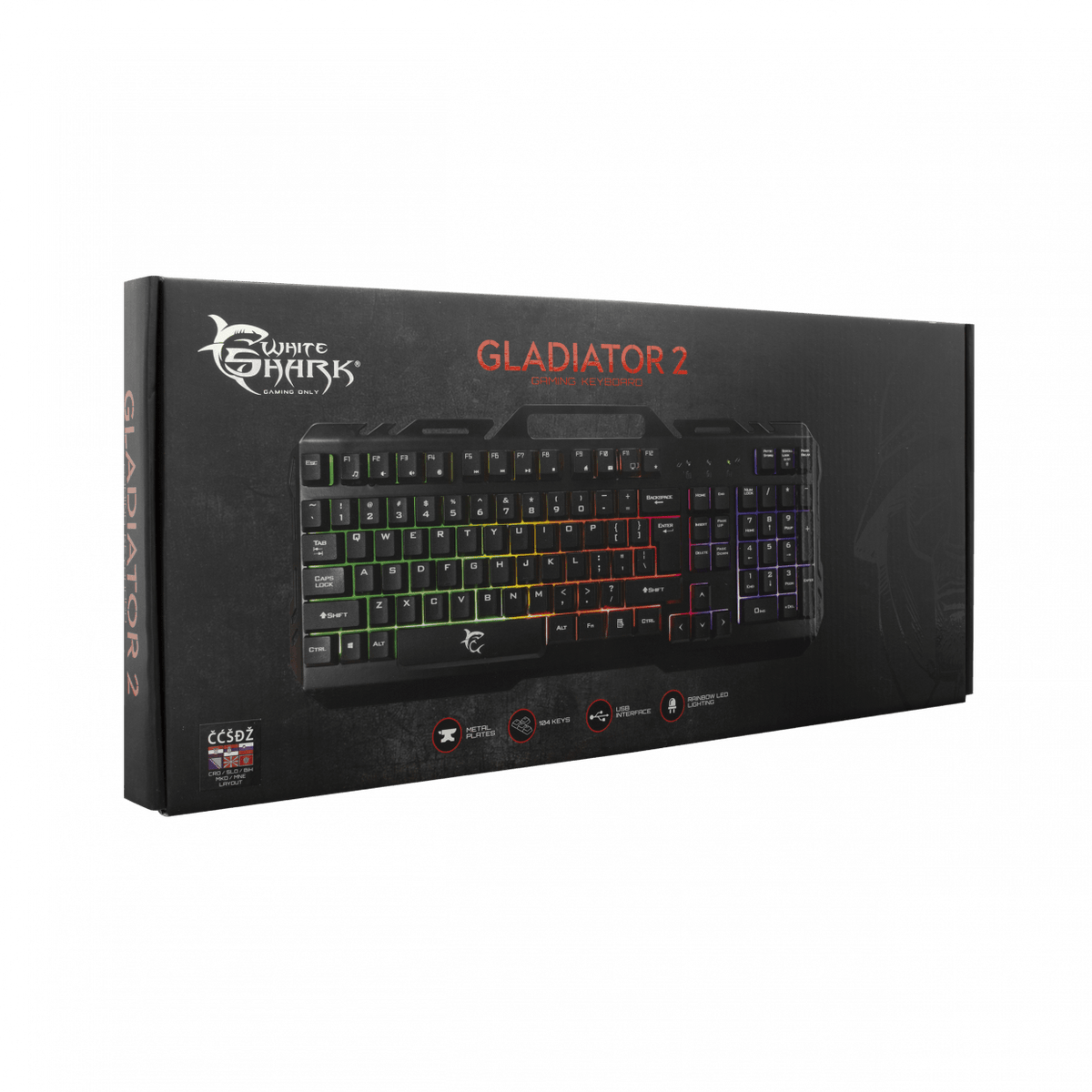 White Shark Gladiator 2 Gaming Keyboard - Black | GLADIATOR 2 from White Shark - DID Electrical