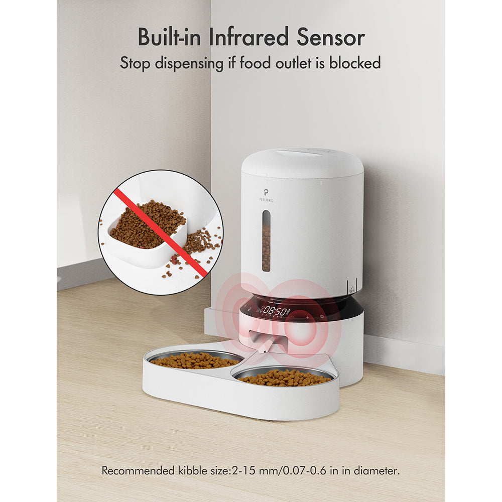 Petlibro Granary 5L Dual Food Tray Automatic Feeder - White | PL-AF006-93W from Petlibro - DID Electrical