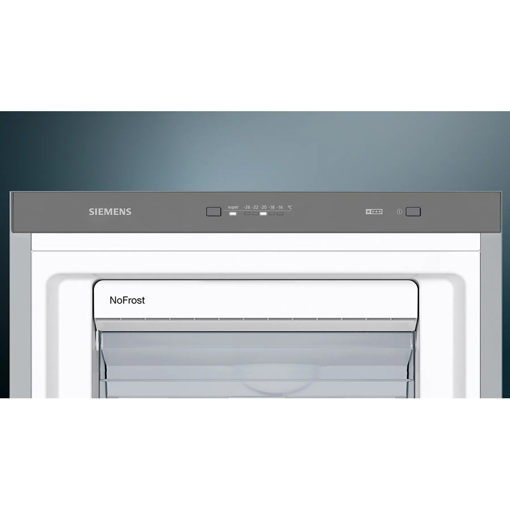 Siemens IQ300 242L Freestanding Upright Freezer - Brushed Steel | GS36NVIEV from Siemens - DID Electrical
