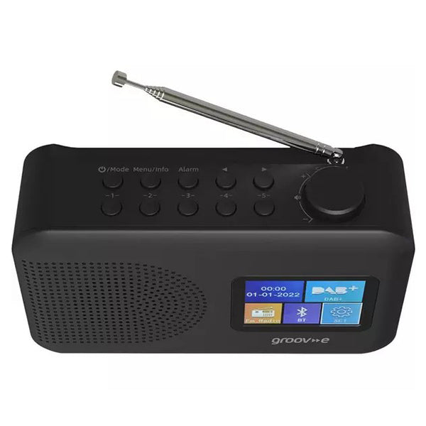 Groov-e Berlin Portable DAB/FM Bluetooth Radio - Black | GVDR06BK from Groov-e - DID Electrical