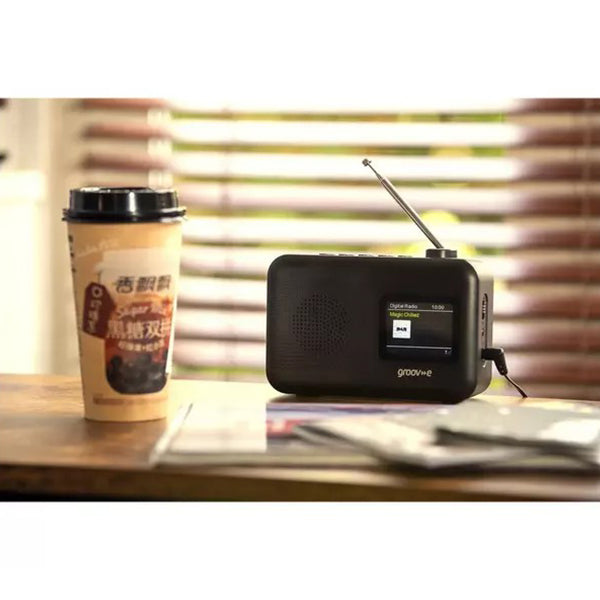 Groov-e Berlin Portable DAB/FM Bluetooth Radio - Black | GVDR06BK from Groov-e - DID Electrical