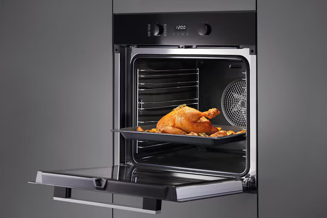 Miele Active 76L Built-In Multifunction Electric Single Oven - Obsidian Black & Stainless Steel | H 2455 BP