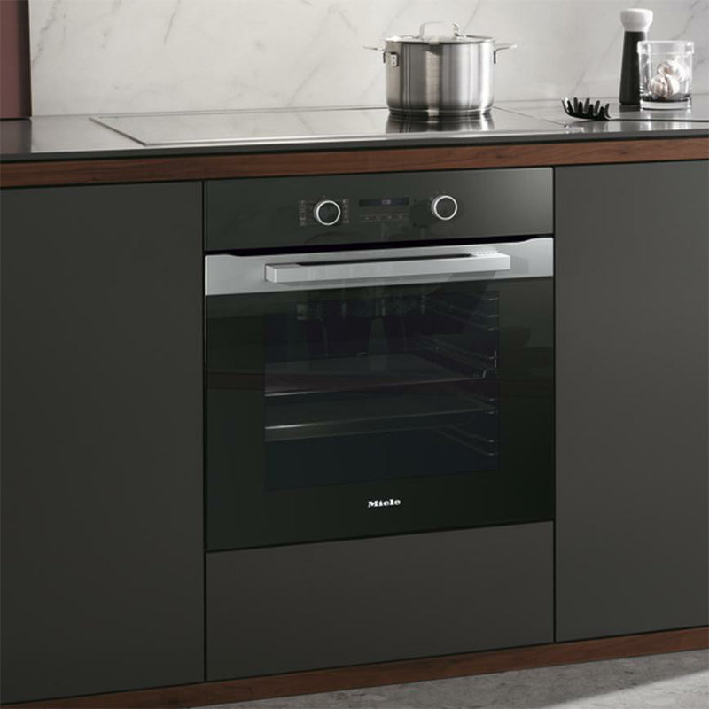 Miele 76L Built-In Electric Single Oven - Stainless Steel/Clean Steel | H2861BP from Miele - DID Electrical