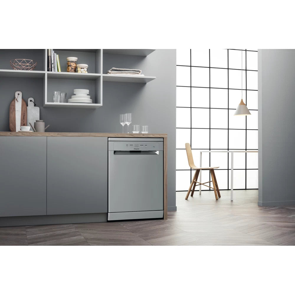 Hotpoint Hydroforce 14 Place Freestanding Standard Dishwasher - Inox | H2FHL626X UK from Hotpoint - DID Electrical