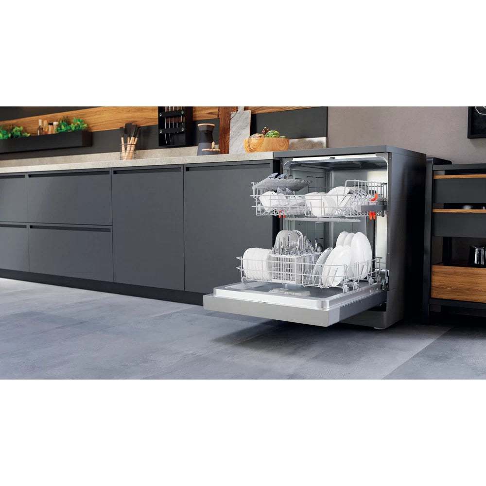 Hotpoint Hydroforce 14 Place Freestanding Standard Dishwasher - Inox | H2FHL626X UK from Hotpoint - DID Electrical