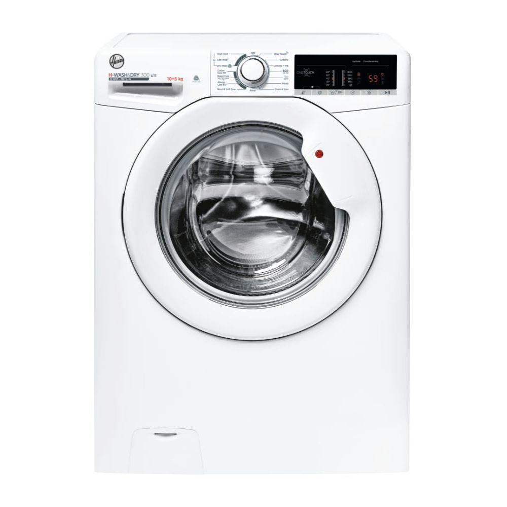 Hoover H-Wash & Dry 300 Lite 10KG/6KG 1400RPM Freestanding Washer Dryer - White | H3D 4106TE/1-80 from Hoover - DID Electrical