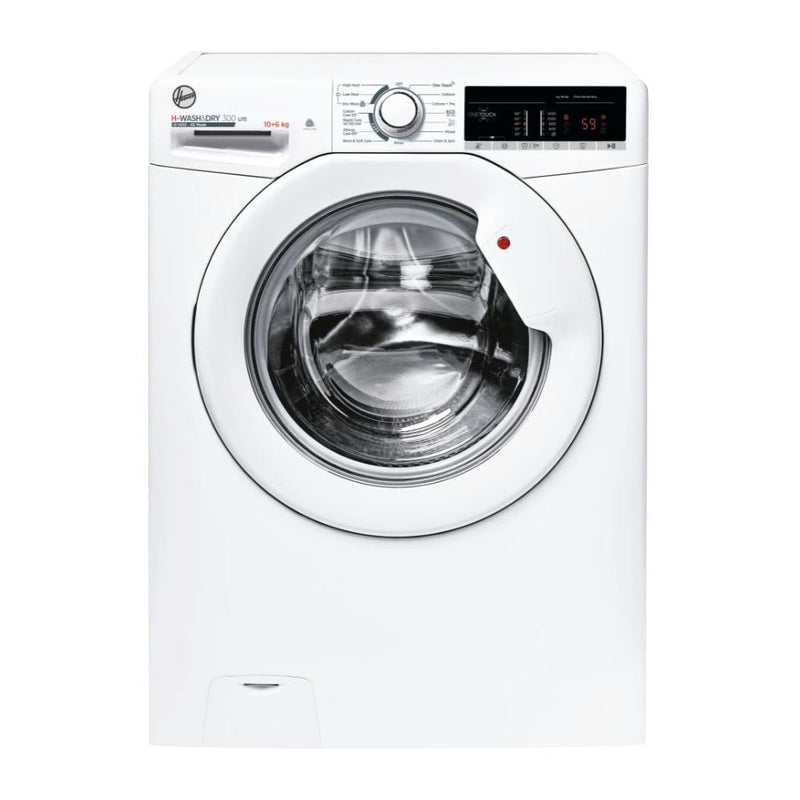 Hoover H-Wash & Dry 300 Lite 10KG/6KG 1400RPM Freestanding Washer Dryer - White | H3D 4106TE/1-80 from Hoover - DID Electrical