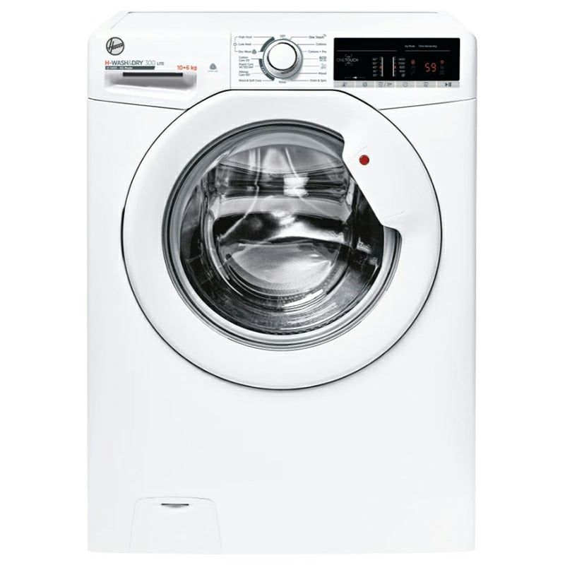 Hoover H-Wash & Dry 300 Lite 10KG/6KG 1400RPM Freestanding Washer Dryer - White | H3D 4106TE/1-80 from Hoover - DID Electrical