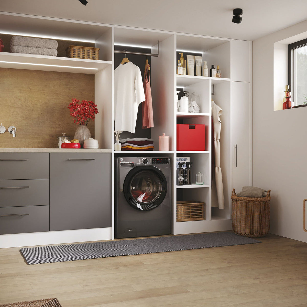 Hoover H-Wash & Dry 350 10KG/6KG 1400RPM Freestanding Washer Dryer - Anthracite | H3DPS41066TABR80