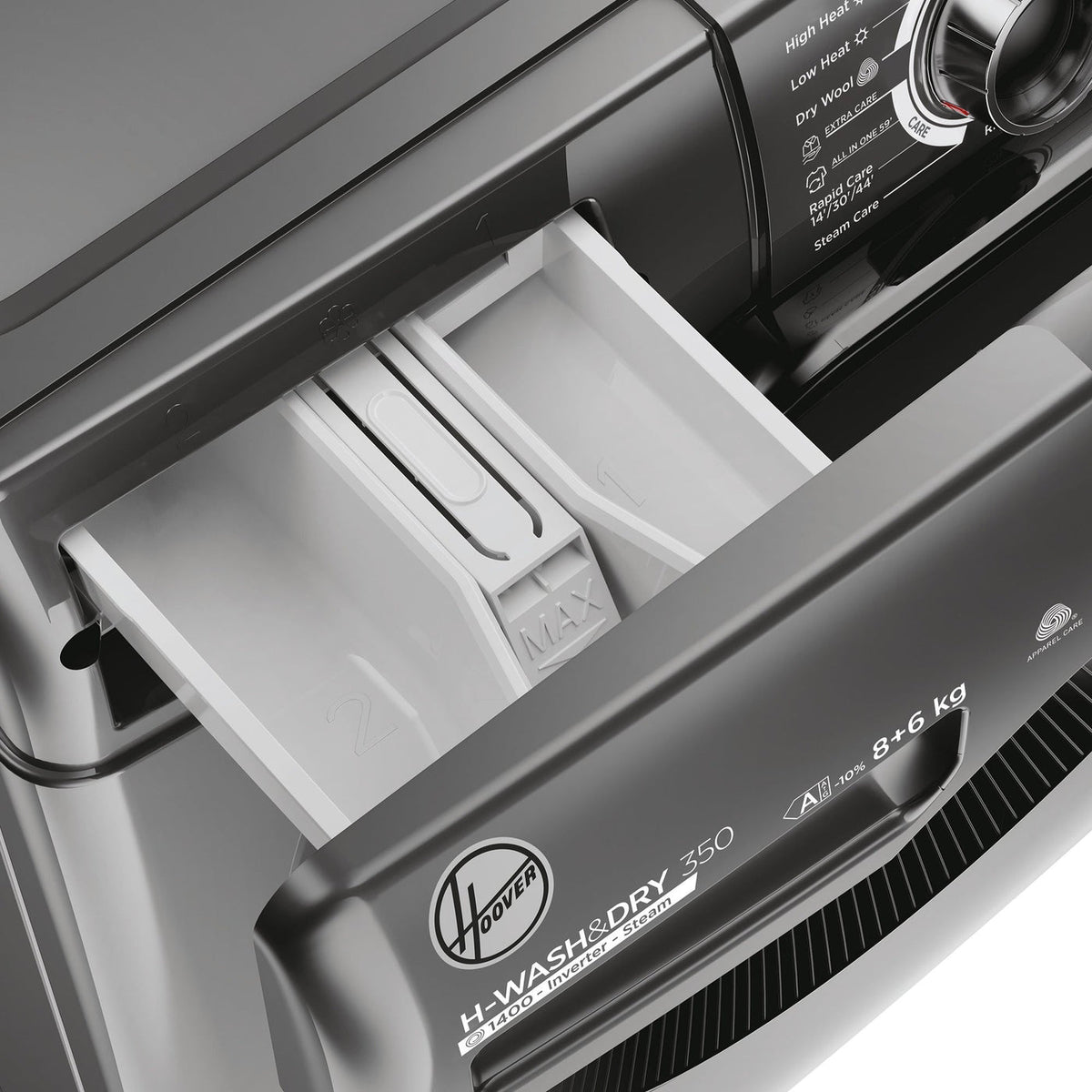 Hoover H-Wash & Dry 350 10KG/6KG 1400RPM Freestanding Washer Dryer - Anthracite | H3DPS41066TABR80