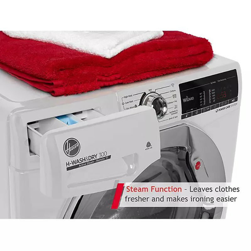 Hoover 8KG/5KG 1400 Spin Freestanding Washer Dryer - White | H3DS4855TACE-80 from Hoover - DID Electrical