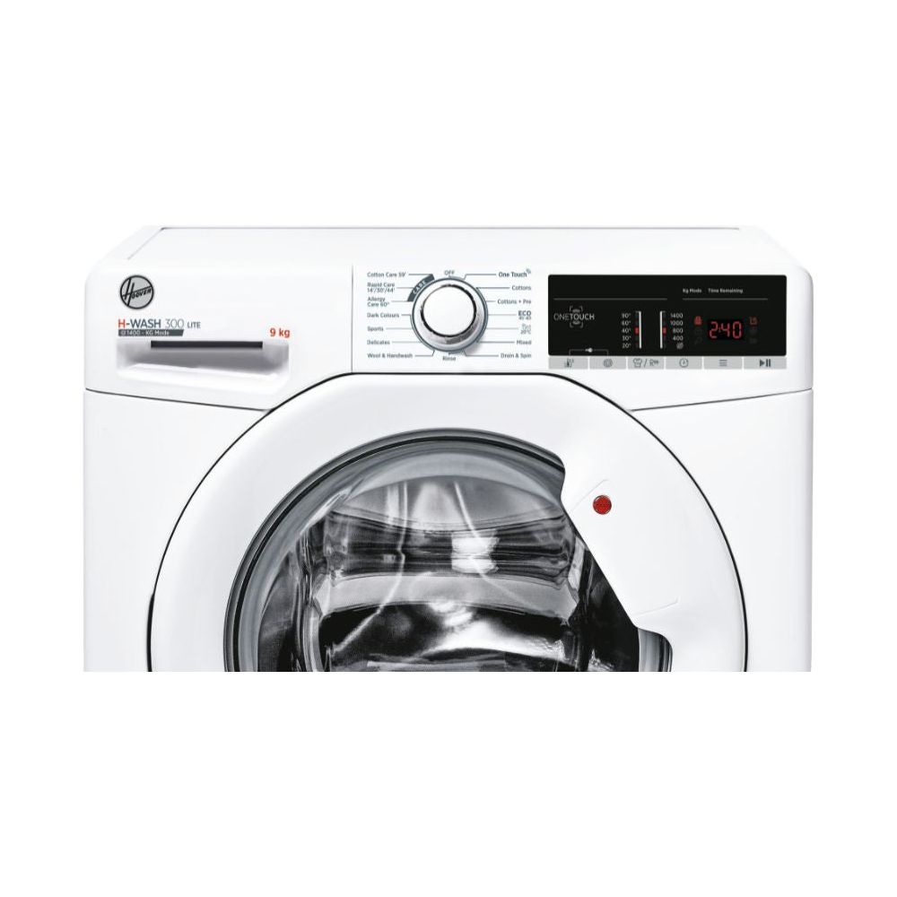 Hoover H-Wash 300 Lite 9KG 1400 RPM Freestanding Washing Machine - White | H3W 49TA4/1-80 from Hoover - DID Electrical