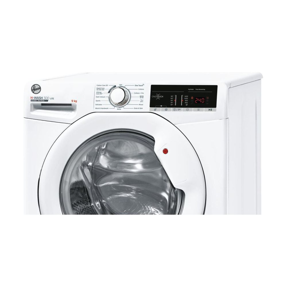 Hoover H-Wash 300 Lite 9KG 1400 RPM Freestanding Washing Machine - White | H3W 49TA4/1-80 from Hoover - DID Electrical