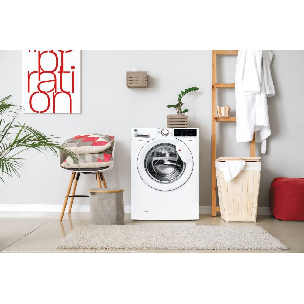 Hoover H-Wash 300 Lite 9KG 1400 RPM Freestanding Washing Machine - White | H3W 49TA4/1-80 from Hoover - DID Electrical