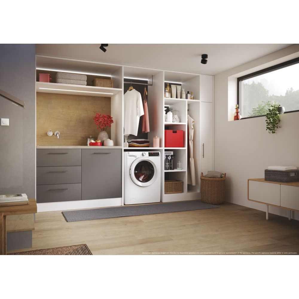 Hoover H-WASH 350 8KG 1400RPM Freestanding Washing Machine - White | H3WPS486TAM6-80 from Hoover - DID Electrical