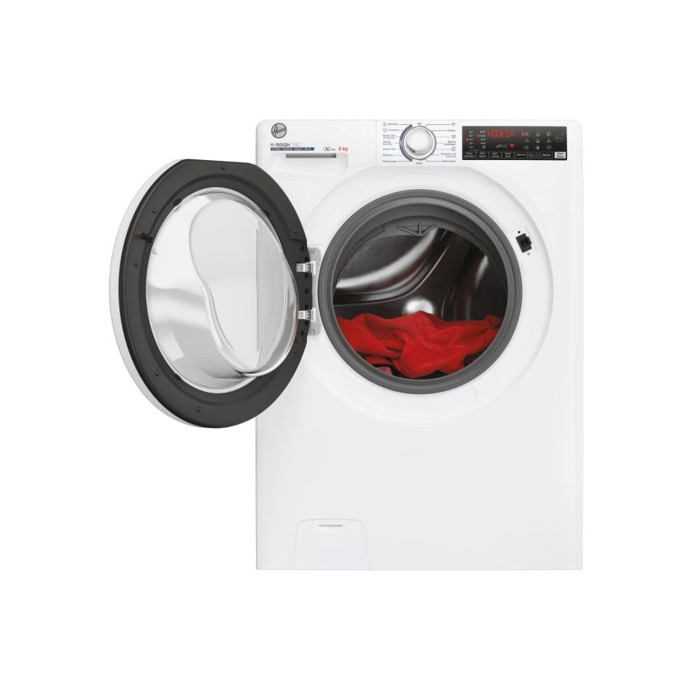 Hoover H-WASH 350 8KG 1400RPM Freestanding Washing Machine - White | H3WPS486TAM6-80 from Hoover - DID Electrical