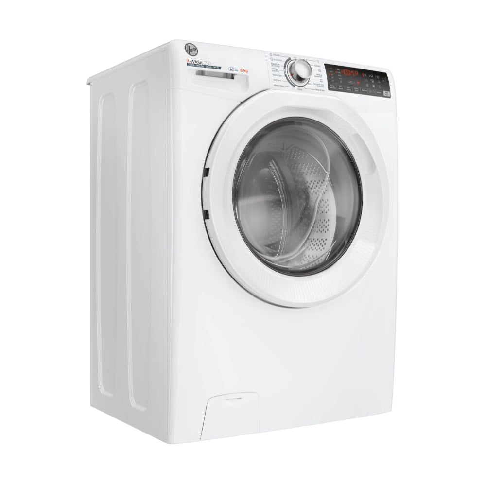 Hoover H-WASH 350 8KG 1400RPM Freestanding Washing Machine - White | H3WPS486TAM6-80 from Hoover - DID Electrical