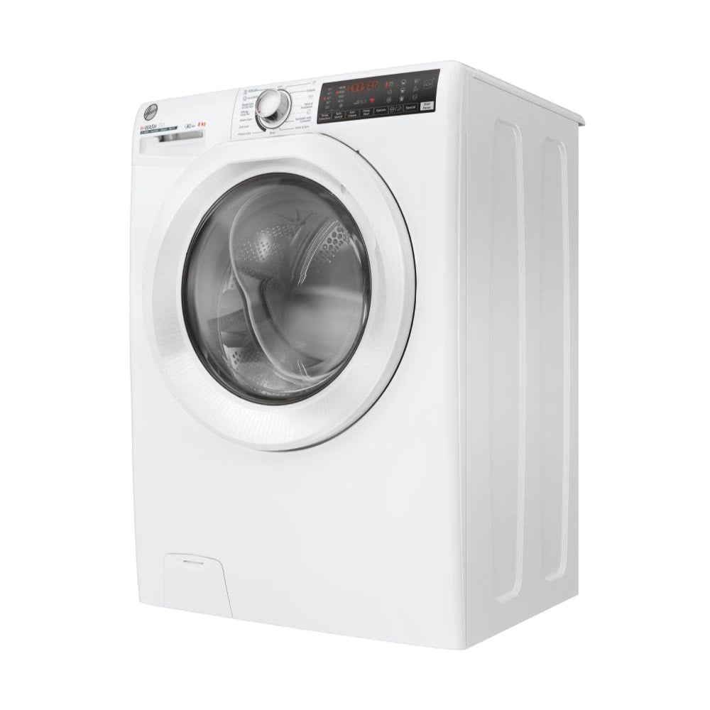 Hoover H-WASH 350 8KG 1400RPM Freestanding Washing Machine - White | H3WPS486TAM6-80 from Hoover - DID Electrical