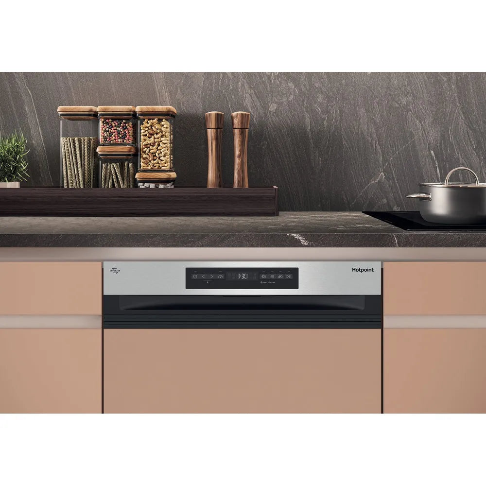 Hotpoint MaxiSpace 60CM Built-In Standard Dishwasher - Inox | H5PC15M6UK
