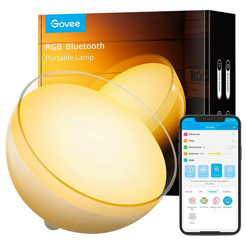 Govee Aura RBGBIC Smart Table Lamp - White | H60522D1-OF-UK from Govee - DID Electrical