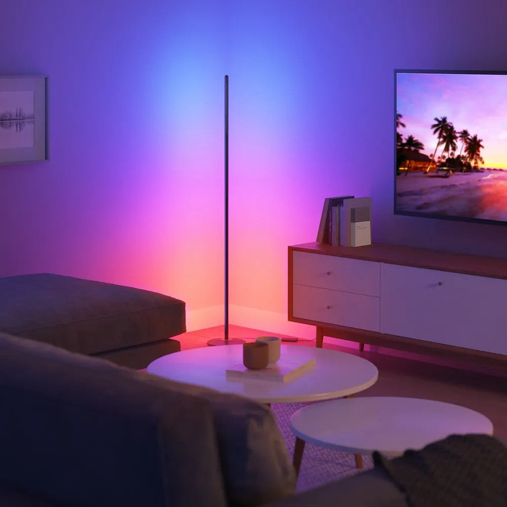 Govee RGBICW Smart Corner Floor Lamp - Black | H6076211-OF-UK from Govee - DID Electrical