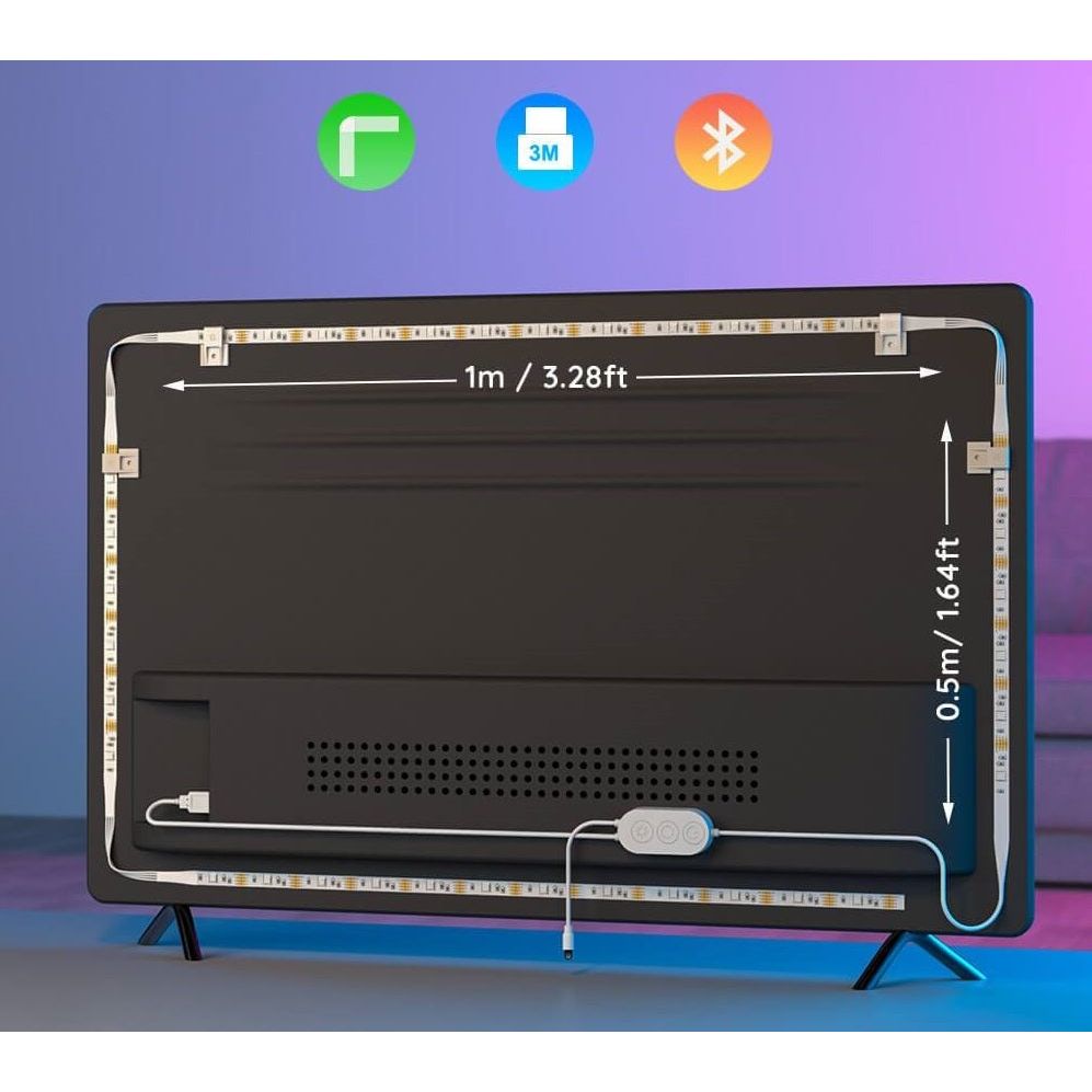Govee RGB Bluetooth LED Backlight for 46-60&quot; TVs | H61790A1-OF-UK from Govee - DID Electrical