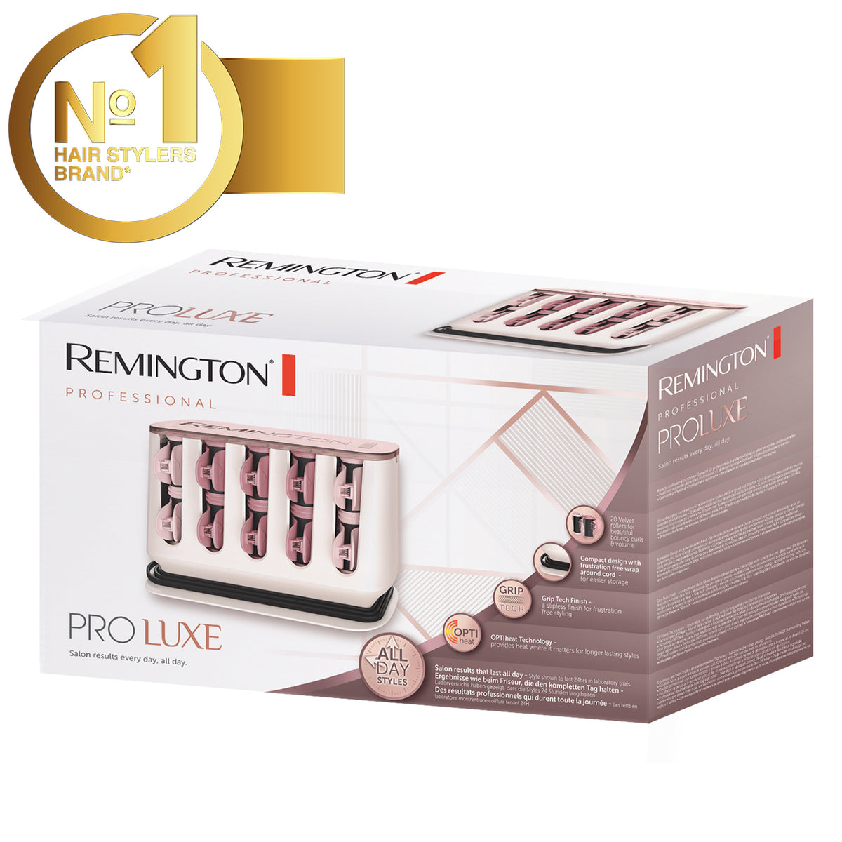 Remington Proluxe Heated Hair Rollers - Rose Gold | H9100