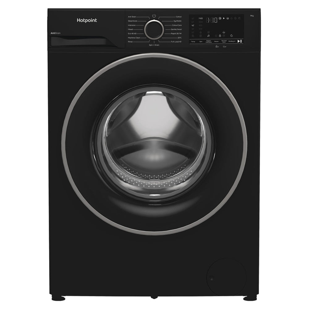 Hotpoint 9KG 1400RPM Freestanding Washing Machine - Black | H 91B ANTI STAIN IRE from Hotpoint - DID Electrical