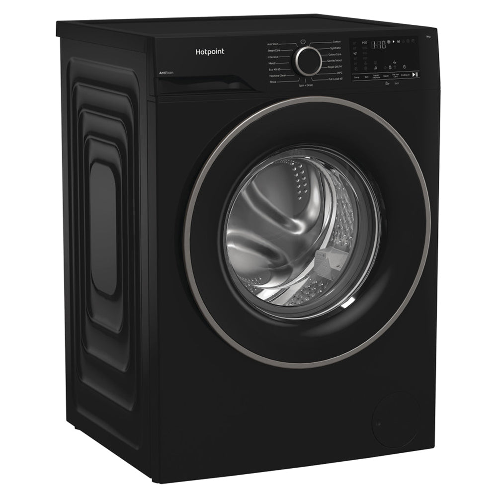 Hotpoint 9KG 1400RPM Freestanding Washing Machine - Black | H 91B ANTI STAIN IRE from Hotpoint - DID Electrical