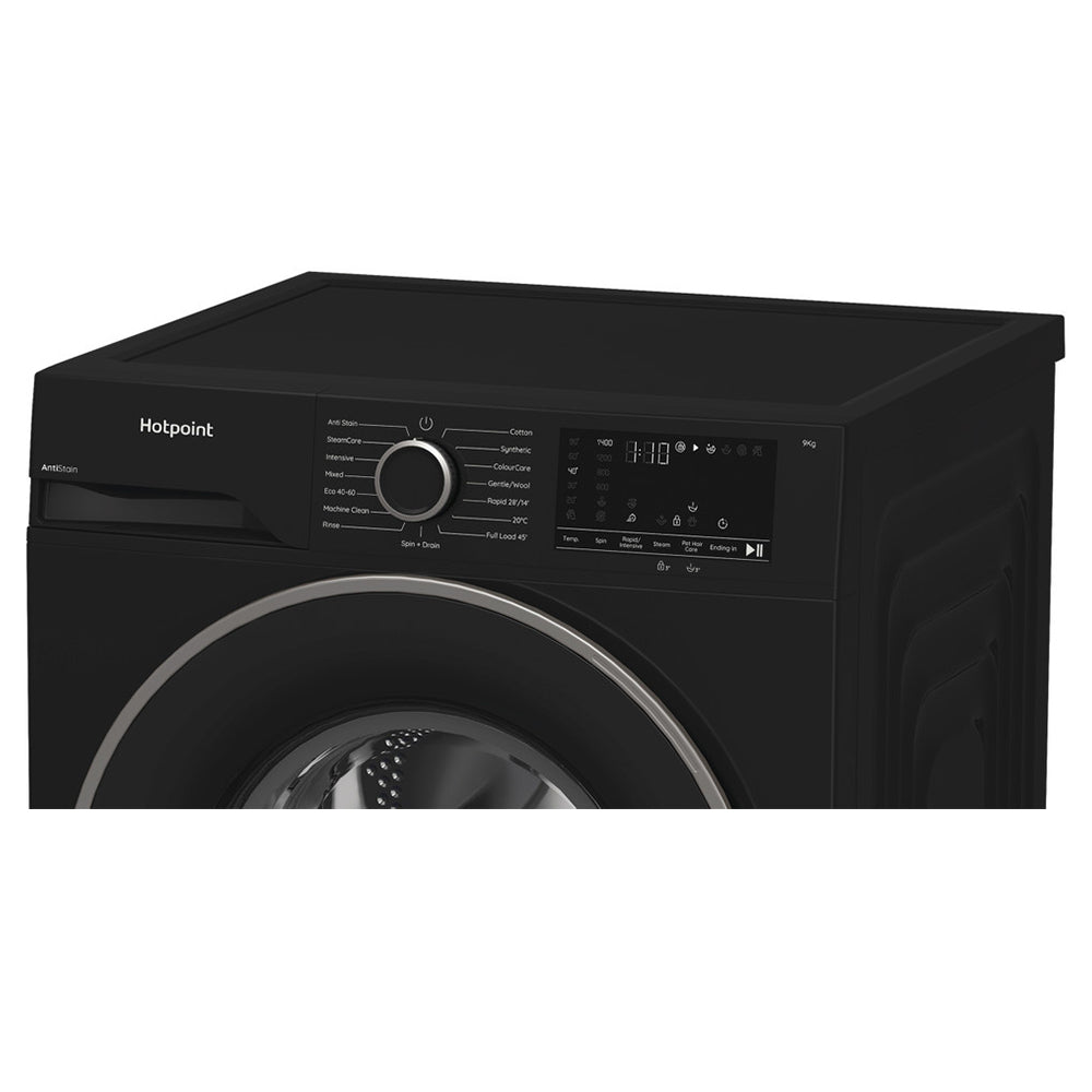 Hotpoint 9KG 1400RPM Freestanding Washing Machine - Black | H 91B ANTI STAIN IRE from Hotpoint - DID Electrical