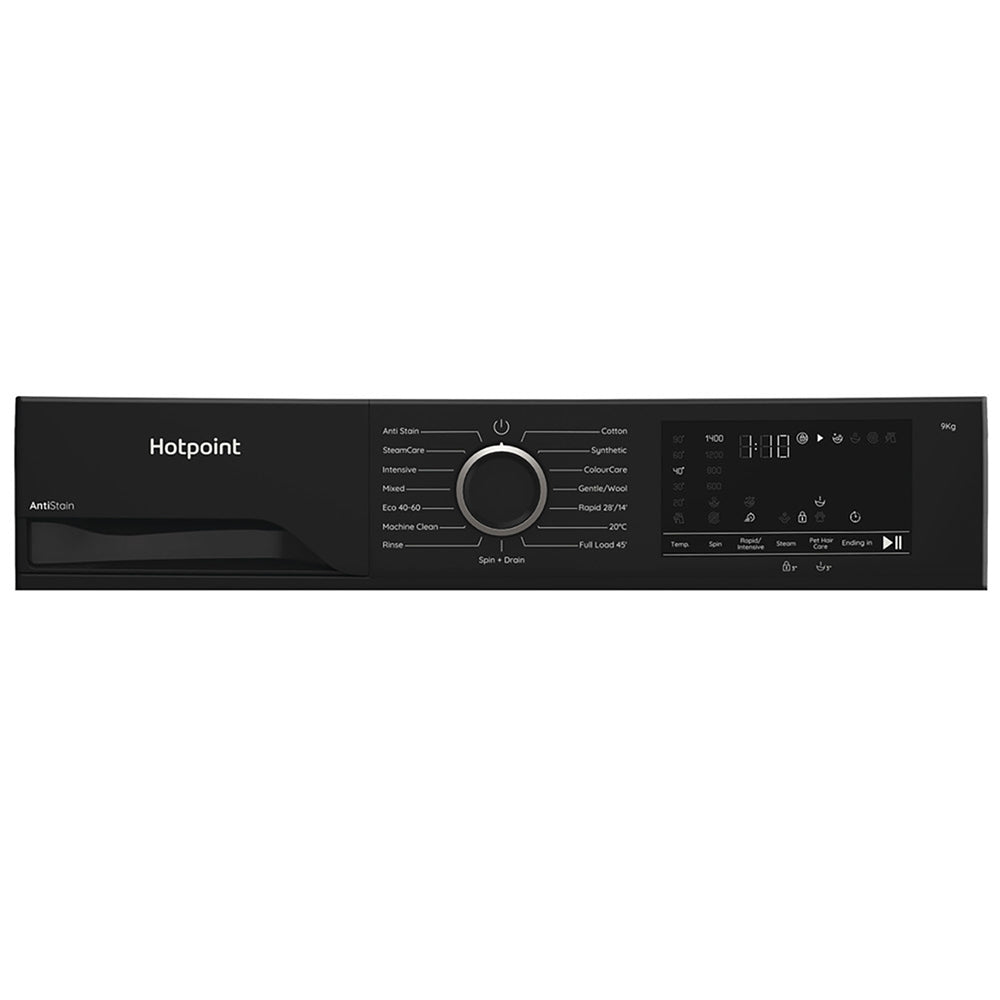 Hotpoint 9KG 1400RPM Freestanding Washing Machine - Black | H 91B ANTI STAIN IRE from Hotpoint - DID Electrical