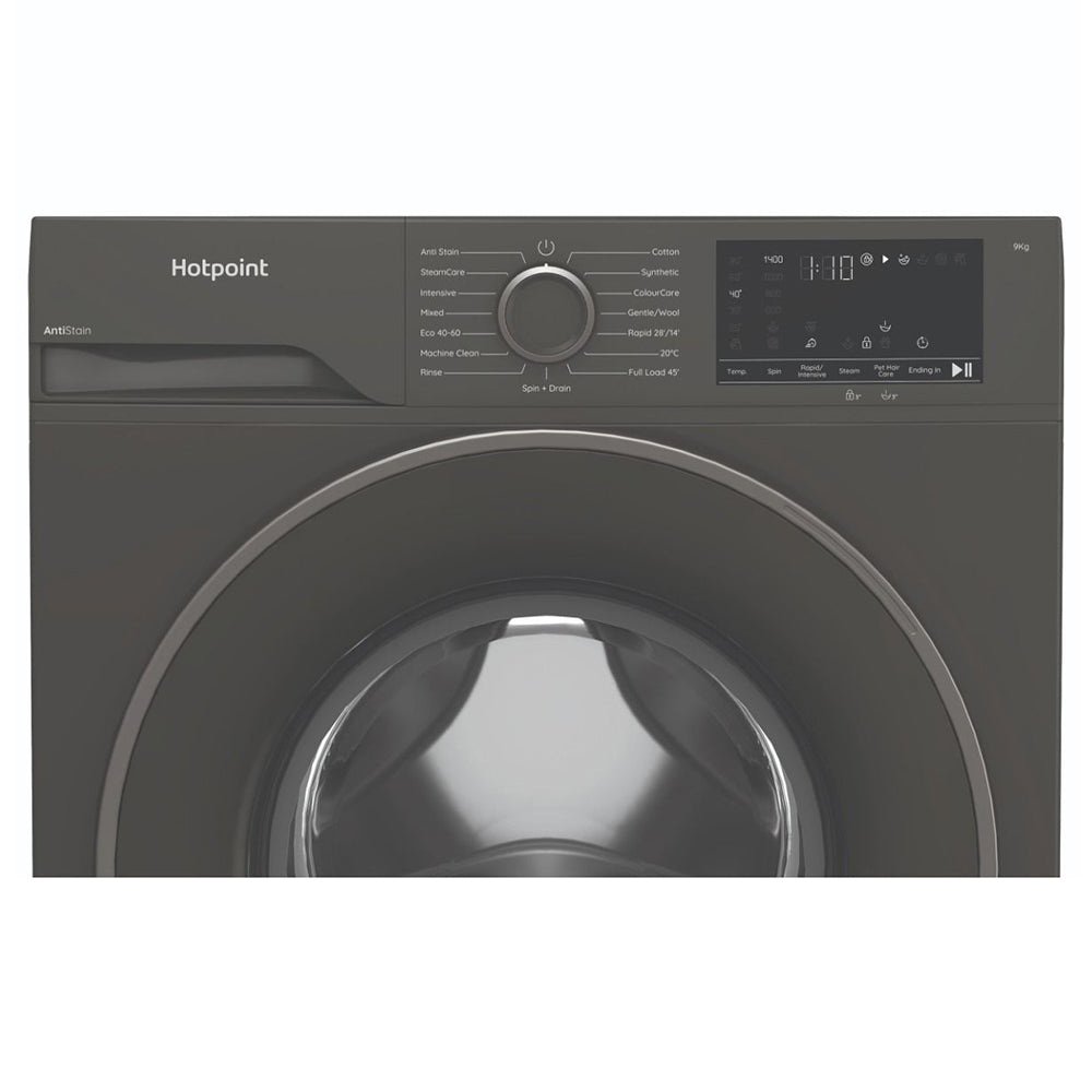 Hotpoint 9KG 1400RPM Freestanding Washing Machine - Graphite | H 91G ANTI STAIN IRE from Hotpoint - DID Electrical